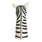 Hello Honey® 11.5" White & Black Hand-Painted Decorative Stoneware Zebra Vase